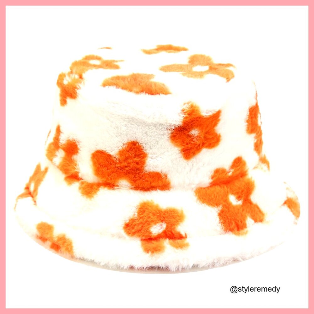 Faux Fur Plush Winter Bucket Hat Warm Fuzzy Fisherman Hat